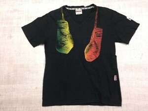 LONSDALE ロンズデール モッズ スカ 御用達 スポーツ ボクシング 格闘技 半袖Tシャツ カットソー メンズ Vネック M 黒