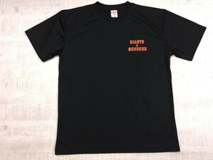 GIANTS 東京読売ジャイアンツ × さまぁ～ず 大竹一樹 三村マサカズ ドライメッシュ 半袖Tシャツ カットソー メンズ L 黒