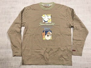 サンタワールド SANTA WORLD マリンスポーツ ストリート ボーダー ロンT 長袖Tシャツ カットソー メンズ L ベージュ