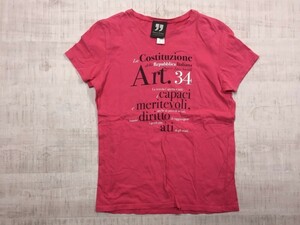 Opera Citata オールド レトロ 古着 00's Y2K チビT 半袖Tシャツ カットソー レディース M ピンク