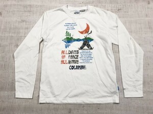 コロンビア Columbia オムニウィック OMNI-WICK 吸湿速乾 テック アウトドア スポーツ ロンT 長袖Tシャツ カットソー メンズ M 白