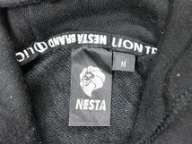 NESTA BRAND ネスタ ブランド ストリート レゲエ ヒップホップ タイダイ・ロゴプリント プルオーバー スウェット パーカー レディース M 黒_画像2