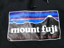 Mount fuji 富士山 スーベニア お土産 パロディ アウトドア トレッキング プルオーバー スウェット パーカー メンズ L 黒_画像3