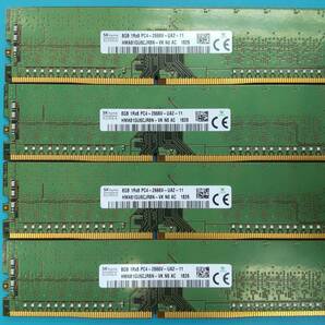 動作確認 SK hynix製 PC4-2666V 1Rx8 8GB×4枚組=32GB 18260100227の画像1