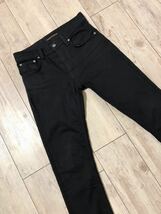 正規 Nudie Jeans GRIM TIM DRY EVER BLACK タイトフィット ストレッチブラックデニム グリムティム 29x32★_画像4