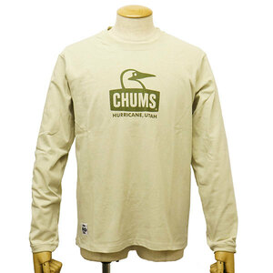 CHUMS (チャムス) CH01-2274 Booby Face LS T-Shirt ロゴ 長袖Tシャツ CMS147 G076GreigexKhaki S