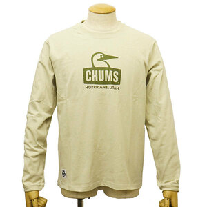 CHUMS (チャムス) CH01-2274 Booby Face LS T-Shirt ロゴ 長袖Tシャツ CMS147 G076GreigexKhaki L