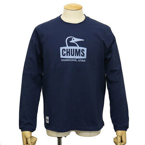 CHUMS (チャムス) CH01-2274 Booby Face LS T-Shirt ロゴ 長袖Tシャツ CMS147 N105NavyxSax XL