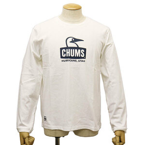 CHUMS (チャムス) CH01-2274 Booby Face LS T-Shirt ロゴ 長袖Tシャツ CMS147 W015WhitexNavy S