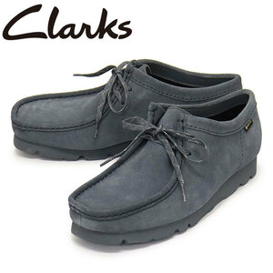 Clarks (クラークス) 26176570 Wallabee GTX ワラビー ゴアテックス メンズ ブーツ Blue/Grey Suede CL116 UK7.5-約25.5cm