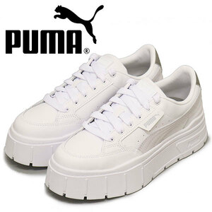 PUMA (プーマ) 384363 ウィメンズ メイズ スタック スニーカー 18 プーマホワイトxスレート PM238 23.5cm