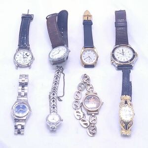 1円スタート◆8点まとめて◆腕時計 CITIZEN TIMEX SUNLORD SWATCH ALBA ディズニー QUARTZ 不動 リューズ不動 ジャンク品 中古 KN-WB89