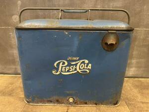  Vintage cooler-box Pepsi-Cola Showa Retro USA смешанные товары античный Vintage подлинная вещь воздушное охлаждение PEPSI