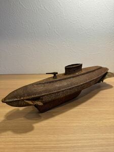 戦艦 船 ブリキ 昭和レトロ 当時物 置物 模型 ヴィンテージ アンティーク 雑貨