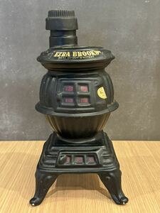 Vintage Ezra Brooks 薪ストーブ 置物 アンティーク ウイスキー ボトル デキャンタ 陶器 レトロ ビンテージ オブジェ USA 雑貨