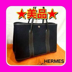 ※最終値下げ※エルメス ガーデンパーティPM 黒 ブラック HERMES トートバッグ