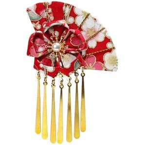 【新品、未使用】和風髪飾り 髪飾り ヘアーアクセサリー 梅 レッド髪飾り ヘアアクセサリー 卒業式 和装