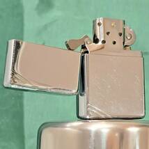 1000円～ zippo 美品 ダイアゴナルライン ビンテージ レプリカ DIAGONAL LINE 1998年製 SILVER color ジッポー オイルライター USA ZA29_画像4