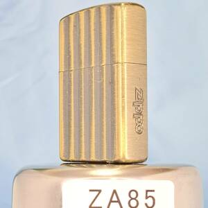 1000円～ zippo 美品 ソリッドブラス SOLID BRASS 両面加工 サイドロゴ 真鍮 ジッポー オイルライター USA ZA85