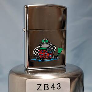 1000円～ zippo 美品 クリバンキャット Kliban Cat アメリカ漫画家 Bクリバン 貴重モデル シルバー color ジッポ オイルライター USA ZB43