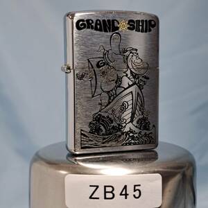 1000円～ zippo 美品 GRAND SHIP シルバー SILVER color ジッポー オイルライター USA ZB45