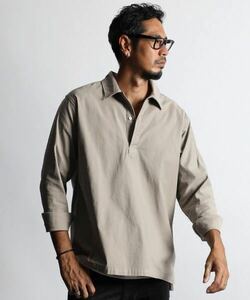 The DUFFER of ST.GEORGE GARMENT-DYE SKIPPER SHIRT：製品染め ニュアンスカラー スキッパーシャツ XL