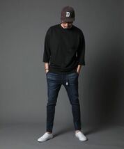 The DUFFER of ST.GEORGE RE PET VERTICAL STRETCH DENIM：サステナブル リサイクルデニム 立体裁断イージーデニムパンツ S_画像3