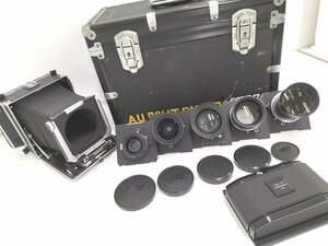 ●現状品 リンホフ LINHOF TECHNIKA 大判カメラ レンズ5個 FUJINON COPAL Schneider 収納ボックス