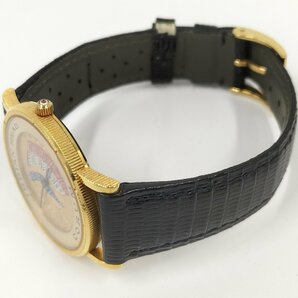 ●CORUM コルム インディアンヘッド コインウォッチ K18 ダイヤ 腕時計 ゴールド文字盤 クォーツ 中古[ne]u559の画像3