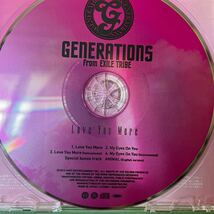 GENERATIONS　ジェネレーションズ　Love You More　CD GENERATIONS from EXILE TRIBE_画像3