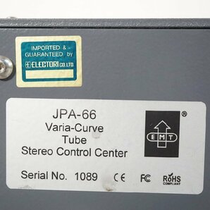 [NZ][S75071414] EMT JPA-66 フォノイコライザーアンプ 真空管プリアンプ Stereo Control Center コントロールセンター ELECTORI正規の画像7