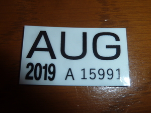 ハワイ レジストレーション 2019 2019年 AUG 8月 USDM HDM JDM 最新 オリジナル レプリカ ステッカー オートチェック 車検 自動車税 重量税