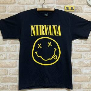 ニルバーナ ニルヴァーナ Tシャツ　XLサイズ　ニコちゃんNIRVANA 半袖Tシャツ ロックバンド 