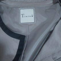 Tiara メルローズ 七分袖ノーカラージャケット サイズ3_画像9