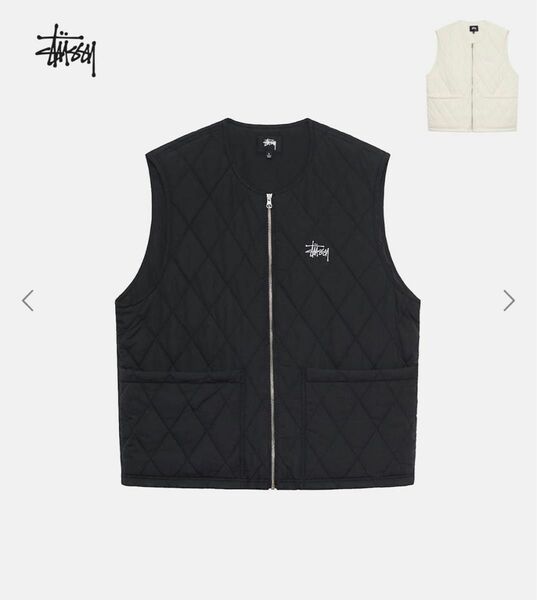 STUSSY DIAMOND QUILTED VEST