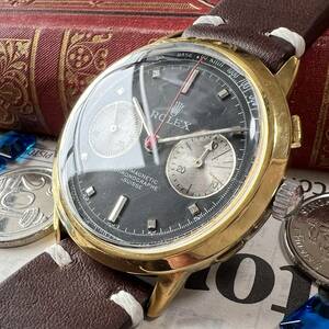 ロレックス　クロノグラフ　ビッグサイズ37ｍｍ　1950　18kgp　手巻き　動作良好　　メンズ腕時計
