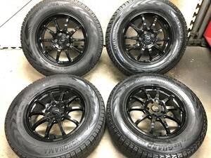 【215/70R16】バリ山ヨコハマ スタッドレスタイヤ【16×6.5J+38 PCD114.3 5H】アルミホイール 4本 デリカD5,アウトランダー,アルファード