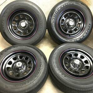 【215/70R16】溝有20年/19年製ブリヂストン デューラータイヤ【16×7J+30 PCD114.3 5H】US DAYTONAホイール 4本 デリカD5,アウトランダー,の画像1