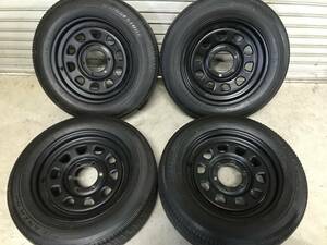 【200系ハイエース】 16×7J+35 PCD139.7 6H DAYTONAホイール 215/60R16溝有 ブリヂストンタイヤ ４本