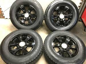 【265/65R17】バリ山19年製グッドイヤー スタッドレスタイヤ【17×7.5J+25 PCD139.7 6H】アルミホイール ４本 150/120系ランクルプラド