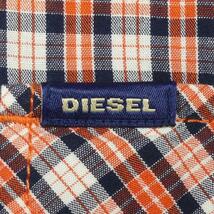 即決★DIESEL★未使用 メンズXS シャツ ディーゼル オレンジ チェック 長袖 タグ付き_画像5