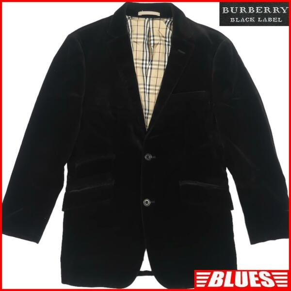 即決★BURBERRY BLACK LABEL★メンズS 廃盤 テーラードジャケット バーバリーブラックレーベル 黒 ノバチェック 三陽商会 ブレザー