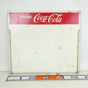 当時物 看板 コカ・コーラ Coca-Cola ホーロー看板 琺瑯看板 約52×46.5cm コカコーラ 昭和レトロ コレクション品■ME221s■