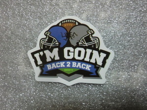 NFL I*M GOIN BACK 2 BACK sticker waterproof seal 