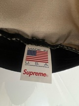 試着のみ 美品　シュプリーム ボックスロゴ キャップ 総柄 帽子　ベージュ　2023 SS(春夏)　Supreme lasered twill camp cap_画像7