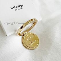 値下げ！新品未使用 CHANEL シャネル ゴールドスマホリング スマホアクセ ココマーク 携帯リング_画像1