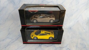 MINICHAMPS 1/43 McLaren F1 Met. Grey / Yellow ミニチャンプス　マクラーレン　レーシングカー　2個セット　