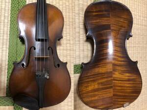 古いバイオリン フルサイズ 4/4 虎杢 ヴァイオリン ケース付き
