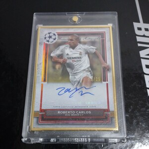 Topps Auto 直筆サインカード Roberto Carlos ジャージナンバー 3/25 Museum Collection