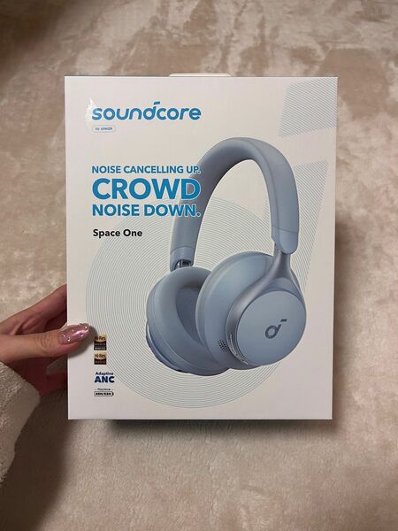 AnkerSoundcore Space One ブルー ワイヤレスヘッドホン Bluetooth